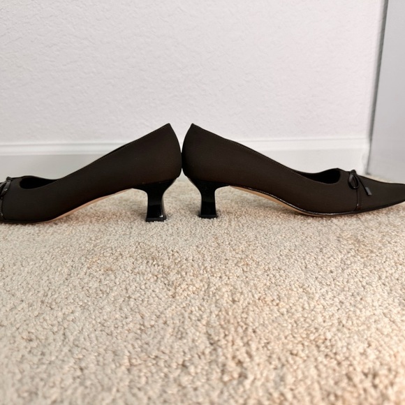 VANELI Vero Cuoio Chocolate Fabric Kitten Heel Pump Size 9S - Picture 6 of 9